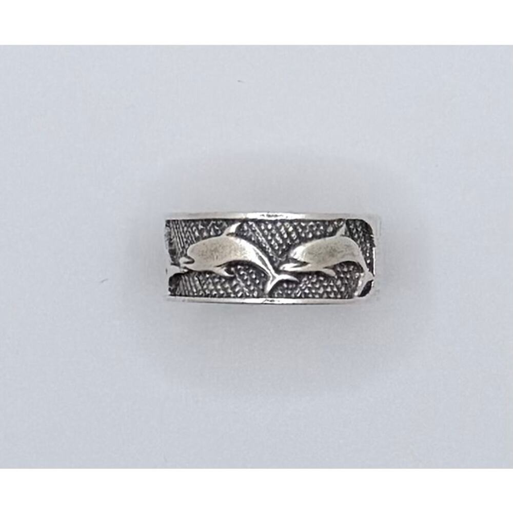 Vintage 925 Sterling Silver Dolphin Ring